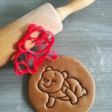 baby winnie pooh cookie cutter the baking dough shape kitchen bake cookies speculoos 3d print model - Mito3D