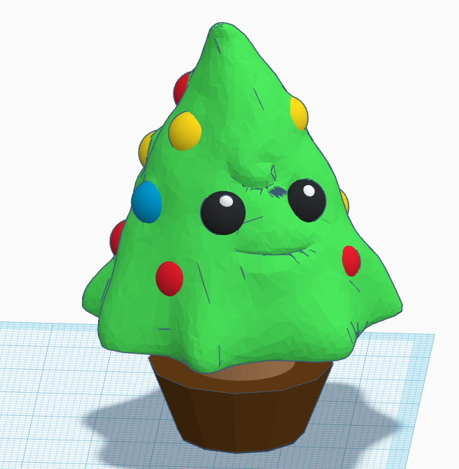 bebê natal árvore fácil impressão Natal 3D print model - Mito3D