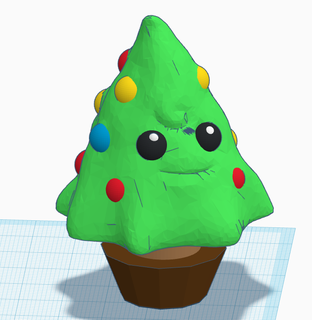 baby xmas tree - easy print christmas 3d print model - Mito3D
