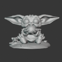 baby yoda game star wars mandalorian toad frog 3d print model - Mito3D