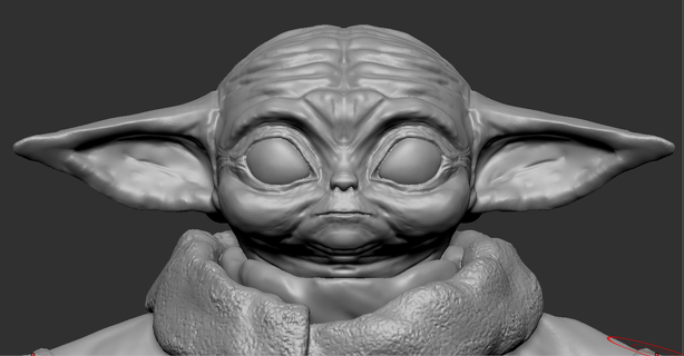 baby yoda Art mandalorian art movies starwars war babyyoda sculpted sculpt movie details tender halloween detailed memories old times past 3d print model - Mito3D