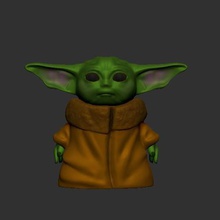 baby yoda game figurines star wars 3d print model - Mito3D