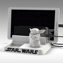 baby yoda - android cell phone tablet holder gadget star wars mandalorian iphone table docking station gift christmass cr-10 prusa stand charge 2020 3d print model - Mito3D