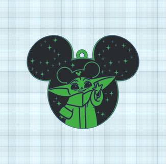bebek Yoda Sarı Noel süs ev mandaloryalı Disney star savaşlar 3d print model - Mito3D