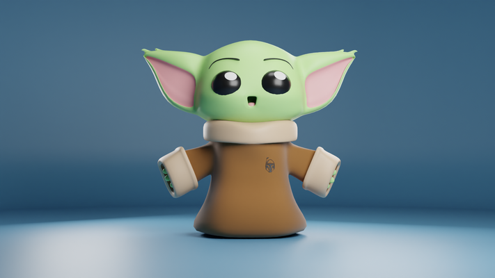 baby yoda 3d starwars art babyyoda star war starwar wars baby-yoda 3d print model - Mito3D