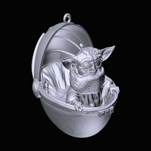 Baby Yoda aka Kind Weihnachten Ornament Dekoration Baum Star Kriege Mandalorianer Dekor 3d print model - Mito3D
