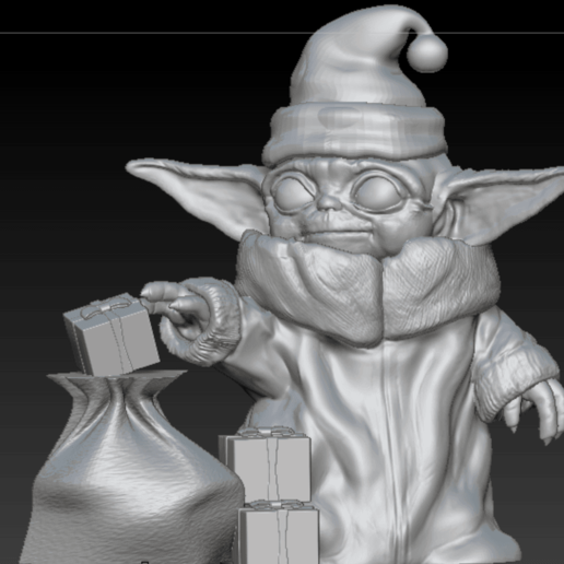 baby yoda di natale art star wars mandaloriane giocattolo 3D print model - Mito3D