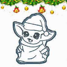 Baby Yoda Weihnachten Plätzchen Cutter Chibi Star Kriege Mandalorianer 3d print model - Mito3D