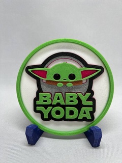 baby yoda coaster mandalorian porta copo decora serie star wars sci-fi mandaloriano 3d print model - Mito3D