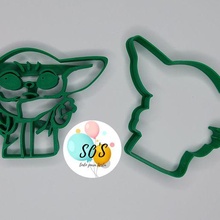 baby yoda cookie cutter fashion star wars 3d print model - Mito3D