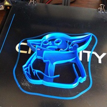 baby yoda cookie cutter home starwars babyyoda kitchen bake fondant 3d print model - Mito3D