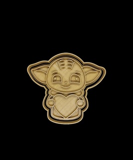 baby yoda cookie cutter grogu cookies kitchen seal bread food 3d print model - Mito3D