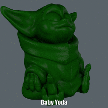 baby yoda easy print no support art animation lukewarm cartoon luifer figure mandalorian model sculpture star wars supportless yoda