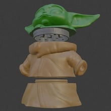 Baby Yoda Gelb Schleifer Star Kriege 3d print model - Mito3D