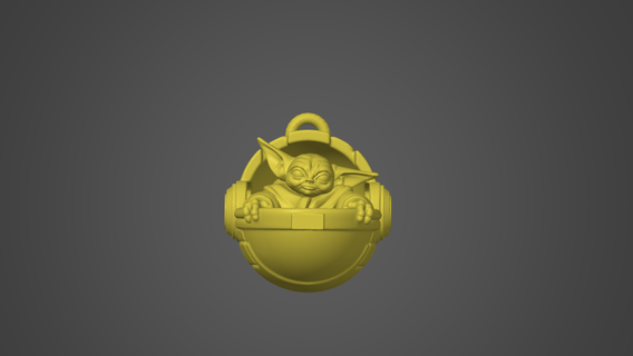 Baby Yoda Schlüsselbund 3d print model - Mito3D