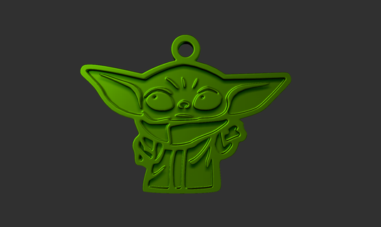 Baby Yoda Schlüsselbund 1 Yoda Baby Yoda Schlüsselbund Star Kriege 3d print model - Mito3D