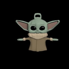 bebê yoda chaveiro a arte brinquedos brinquedo chave berloques anel de star wars 3d print model - Mito3D