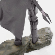 baby yoda mandalorian art star wars sculpture decor toy statue figurines gun blaster amban stl 3d print model - Mito3D