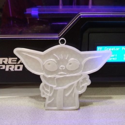 baby yoda ornament 3D print model - Mito3D