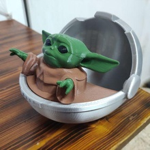 Baby Yoda Pflanzer Mehrfarbig Versammlung 3d print model - Mito3D