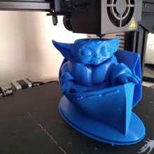 Baby Yoda Geschwindigkeit Mandalorianer Gelb 3d print model - Mito3D