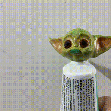 bebek Yoda diş macunu kusmak 3d print model - Mito3D