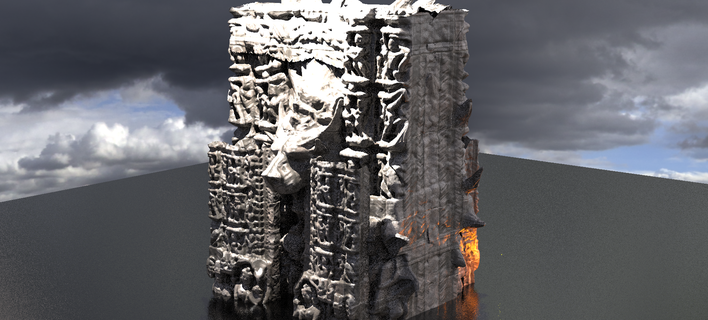 babylonian ancient stone 7 tower babel architecture temple pyramid travel ruin history monument shrine old religion hotel architectural fantasy scifi 3d print model - Mito3D
