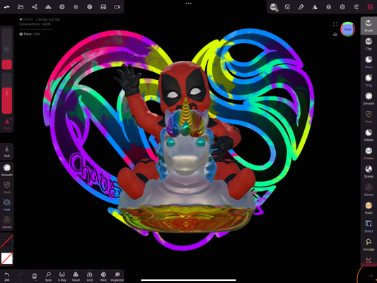 babypool fan art art deadpool wolverine cute baby unicorn marvel model funny collectible 3d print model - Mito3D