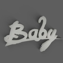baby various word babyshower 3d print model - Mito3D