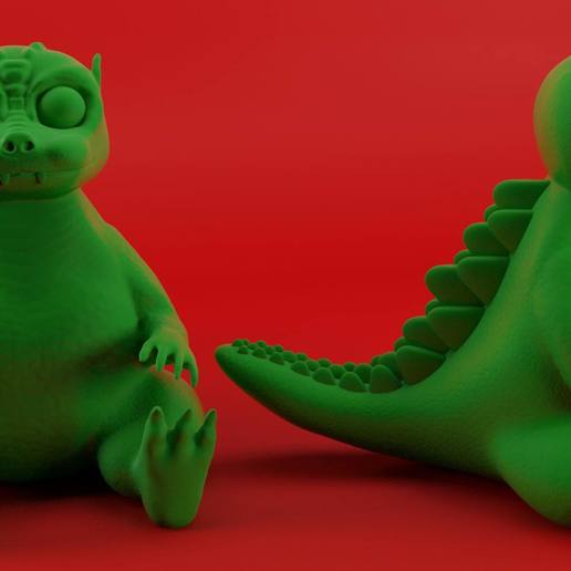 babyzilla godzilla çeşitli canavar oyuncak 3D print model - Mito3D