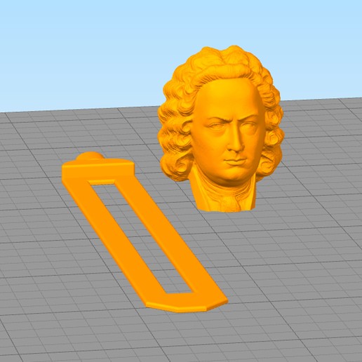 bach Lesezeichen separator Bücher Musik klassische 3D print model - Mito3D