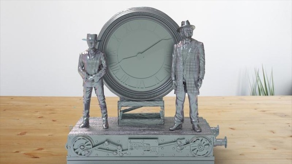back future 3 photo clock 1885 doc marty bttf3 clocktower volver al futuro old west hillvalley diorama 3d print model - Mito3D