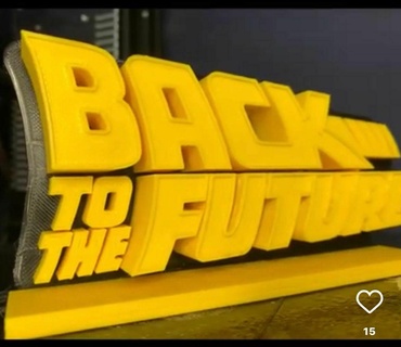back future logo back future back furure logo poster  3d print model - Mito3D