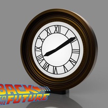 back future tower clock + display stand various bttf 3d print model - Mito3D