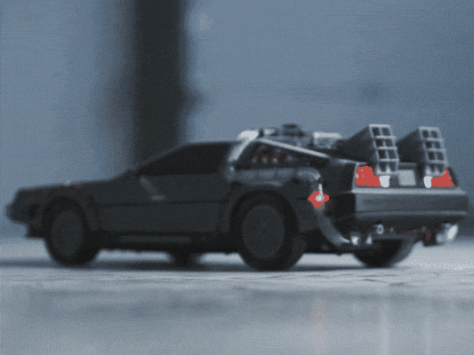 arrière to futur dmc delorean rc radio contrôle voiture moulé pression 1 10 dukedoks duc doks 3d print model - Mito3D