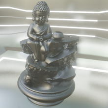 Rückfluss Weihrauch Brenner Baby Buddha Felsen 3d Drucken drucken Modell 3d print model - Mito3D
