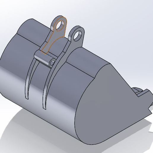 backhoe bucket tool loader 3D print model - Mito3D