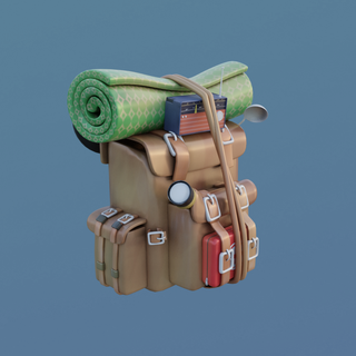 backpack adventure 3d assets - props backpack  3d print model - Mito3D