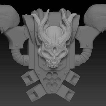 backpack chaos skull deamon 40k daemons space marines wargame warhammer warhammer40k wh40k toy 3d print model - Mito3D