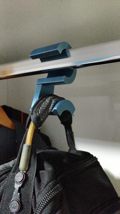 backpack hanger home hook coat bag bags closet storage organization 3d print model - Mito3D