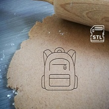 backpack school cookie cutter baking dough shape kitchen bake cookies speculoos 3d print model - Mito3D