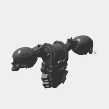 backpack skull chaos 40k wargame wargaming warhammer40k warhammer fantasy toy 3d print model - Mito3D