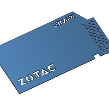 backplate zotac 1060 various plate back pc modding gtx 3d print model - Mito3D