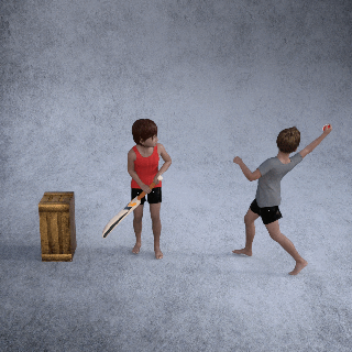 arka bahçe kriket erkekler spor heykel minyatür heykelcik diyorama model tren Sıcak tekerlekler yazdırılabilir reçine sla Bedava 1 64 oyuncak 3d print model - Mito3D
