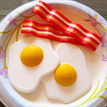 pancetta, uova casa la prima colazione food drink 3d print model - Mito3D