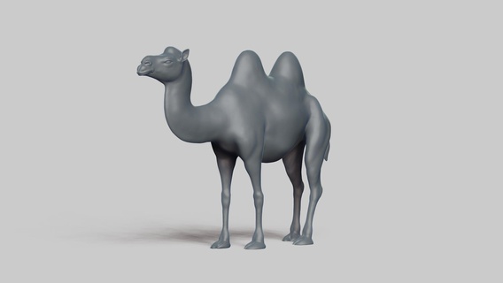 Bactriane chameau pose 01 stl fichier 3d impression modèle mammifère animal faune conception art figurines jouet pla résine créalité nature 3d print model - Mito3D