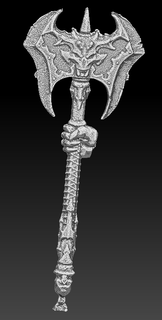 bad boy axe daemonica chaos possessed ischaosaintgonnaexplainshit tabletop miniatures wargame wargaming 3d print model - Mito3D