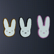 bad bunny - sign art badbunny poster luminous 3d print model - Mito3D
