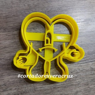 bad bunny heart badbunny cookie cutter 14february sanvalentin 3d print model - Mito3D