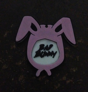 bad bunny keychain bad bunny keychain bunny rabbit  3d print model - Mito3D